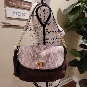 Michael kors brown suede Michael kors Bedford medium tassel bag